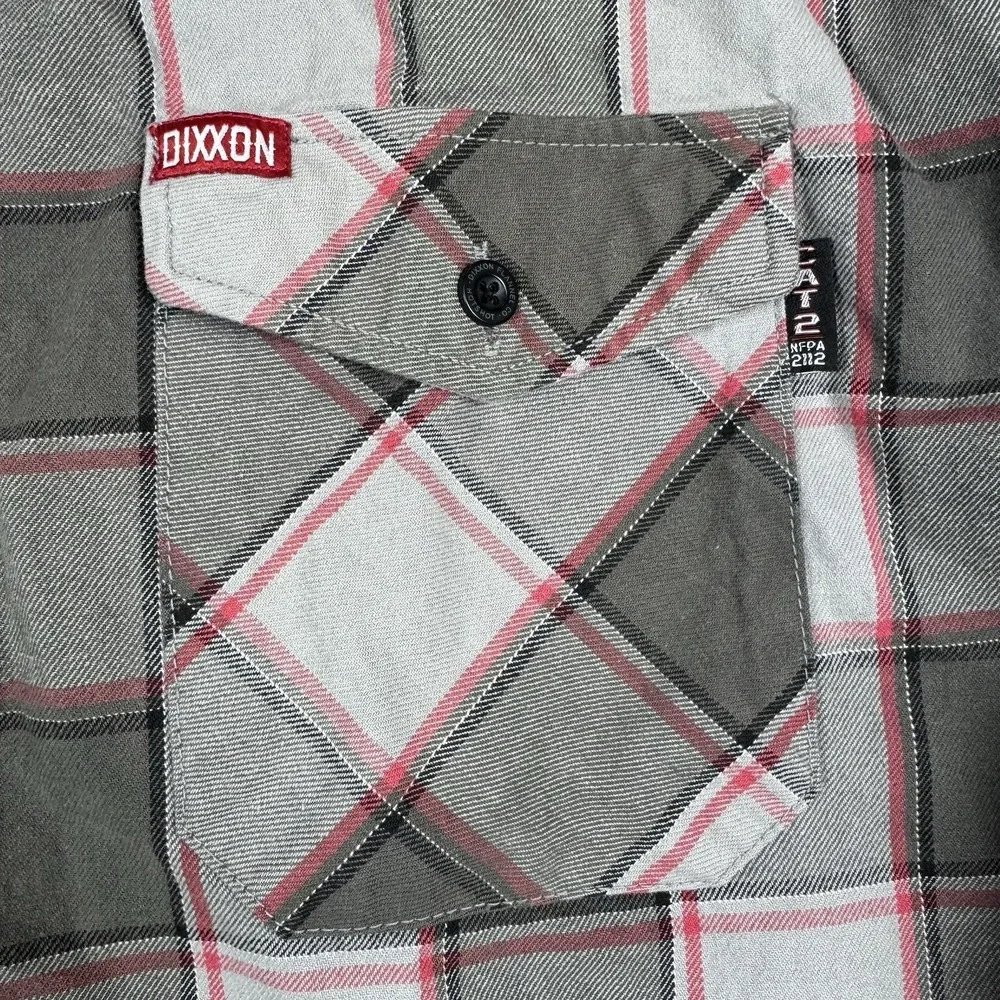 Dixxon Flannel Shirt Men 3XL Gray The Hotshot FR Work Fire Resistant Long Sleeve - Picture 3 of 12